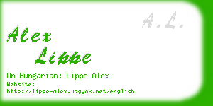 alex lippe business card